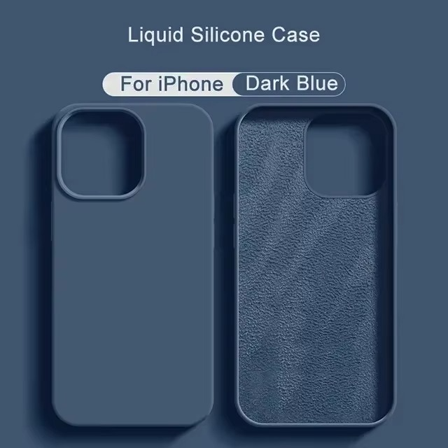 Luxury iPhone Case Shockproof Liquid Silicone Bumper — Soft Cover Protective Shell, Lightweight Anti-Scratch Design, Full Edge Protection