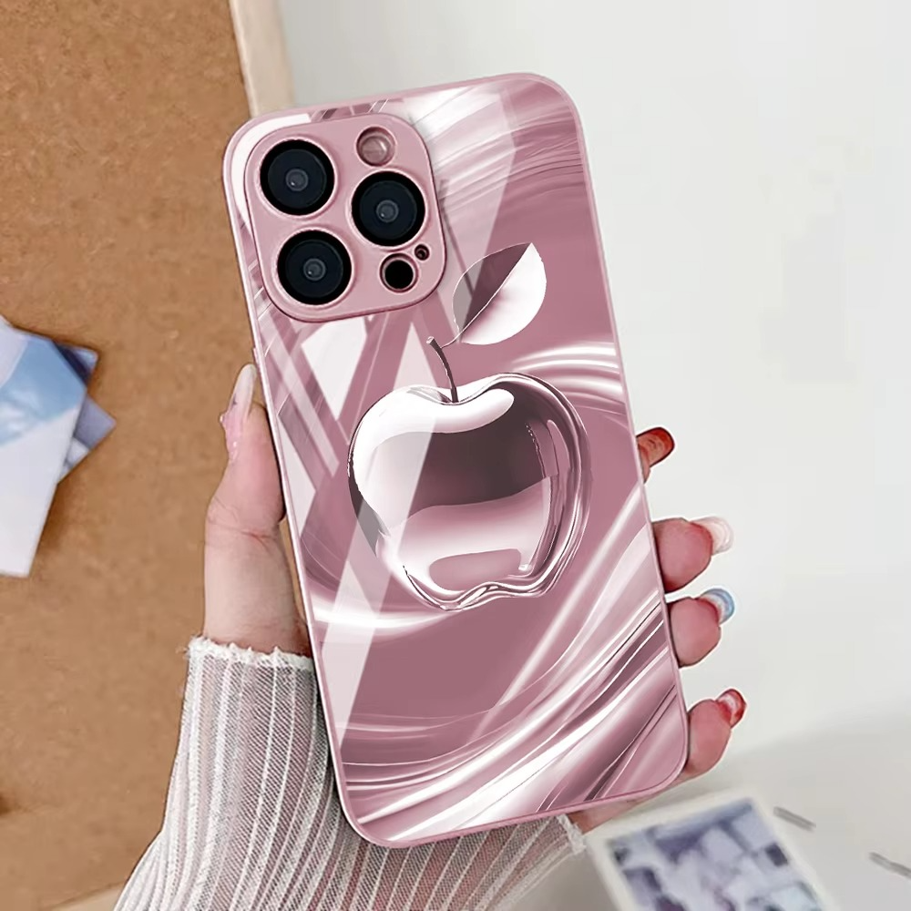 Luxury iPhone Case Shockproof Marble Pattern — Tempered Glass Cover, Anti-Scratch, Dustproof, Lightweight, Geometric & Pictorial Design