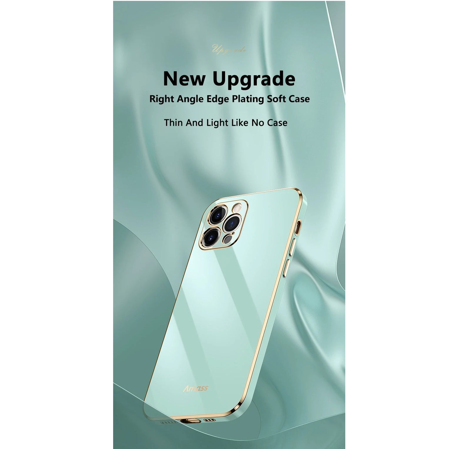 Luxury iPhone Case Soft Silicone Plating Cover — Solid Color Design, Slim Shockproof Protection, Flexible Anti-Scratch Finish, Lightweight and Stylish