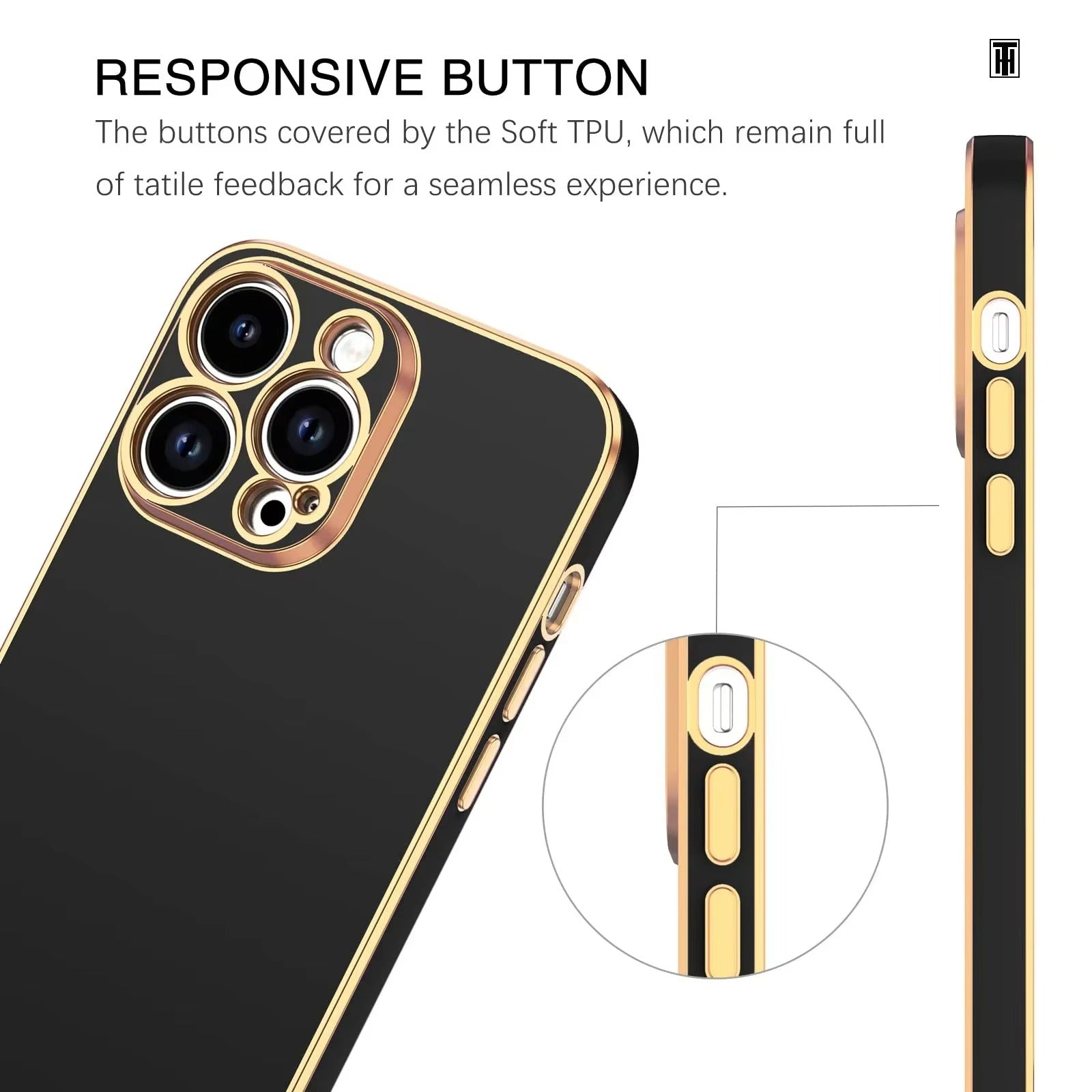 Luxury iPhone Case Soft Silicone Plating Cover — Solid Color Design, Slim Shockproof Protection, Flexible Anti-Scratch Finish, Lightweight and Stylish