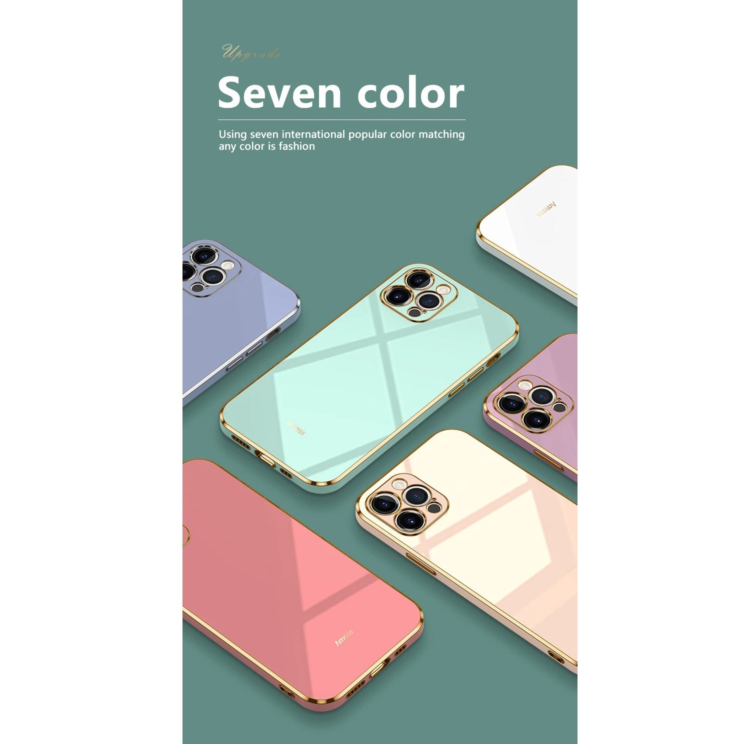 Luxury iPhone Case Soft Silicone Plating Cover — Solid Color Design, Slim Shockproof Protection, Flexible Anti-Scratch Finish, Lightweight and Stylish