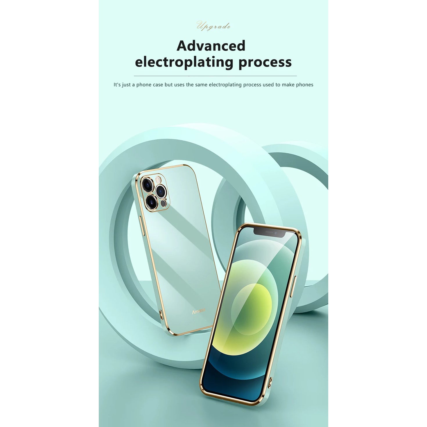 Luxury iPhone Case Soft Silicone Plating Cover — Solid Color Design, Slim Shockproof Protection, Flexible Anti-Scratch Finish, Lightweight and Stylish