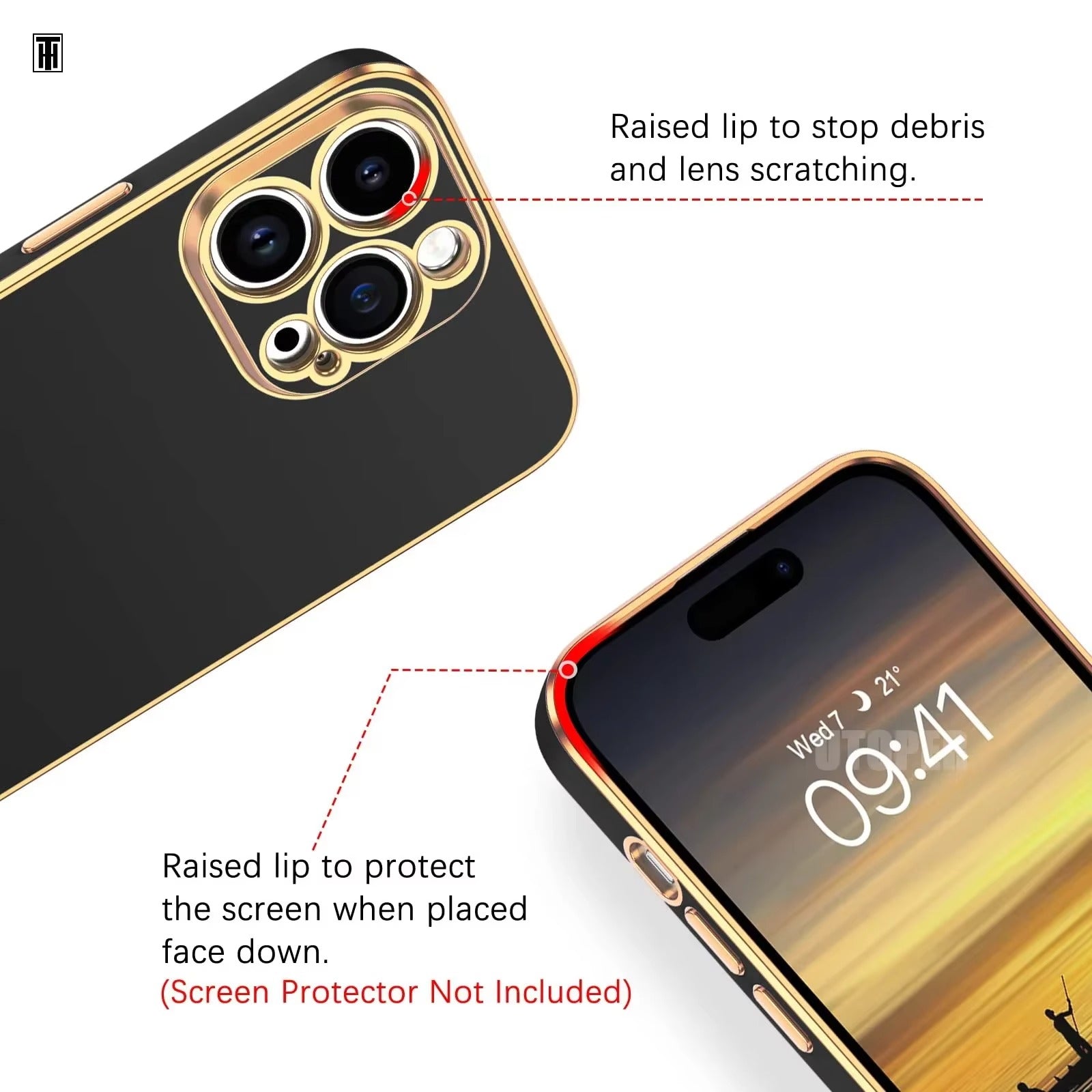 Luxury iPhone Case Soft Silicone Plating Cover — Solid Color Design, Slim Shockproof Protection, Flexible Anti-Scratch Finish, Lightweight and Stylish