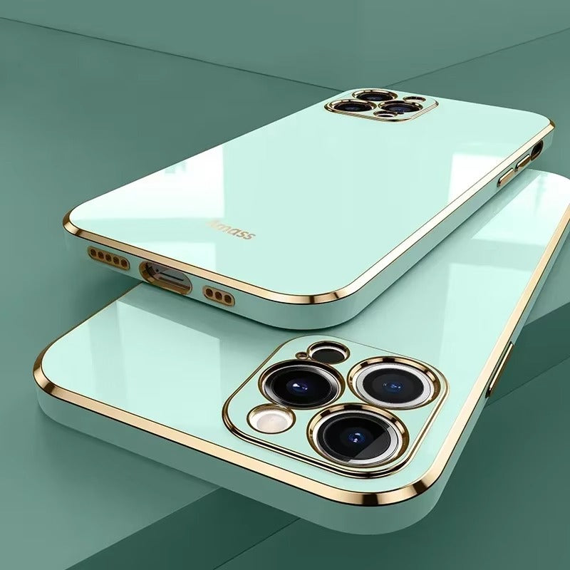Luxury iPhone Case Solid Color Plating Cover — Soft Silicone Back, Slim Lightweight Design, Anti-Fingerprint Scratch-Resistant Finish, Stylish Minimalist Look
