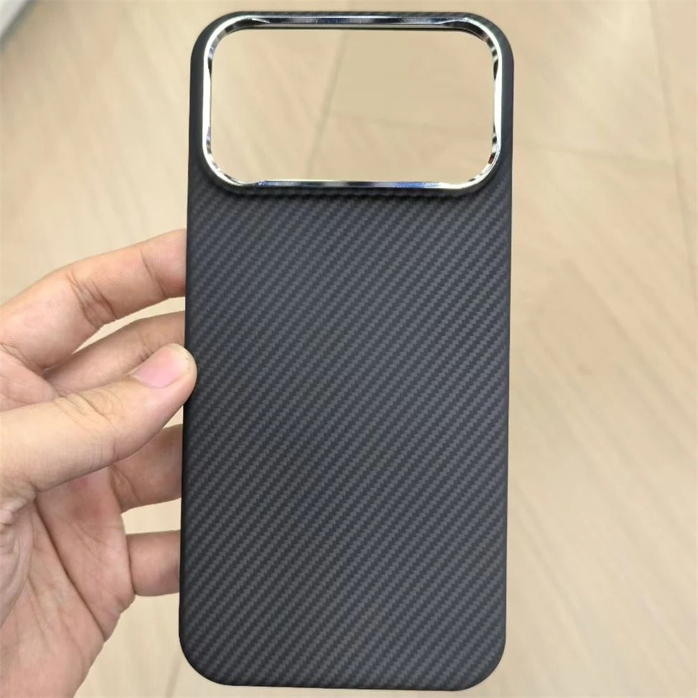 Luxury iPhone Case — Slim Aramid Fiber MagSafe Cover with Lightweight Case-Less Touch Feel and Durable Protective Design