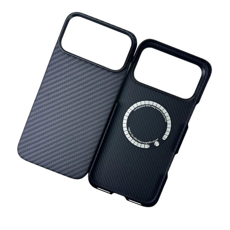 Luxury iPhone Case — Ultra-Thin Real Kevlar Aramid Carbon Fiber MagSafe Cover with 1500D/600D Lightweight Protection and Scratch-Resistant Design