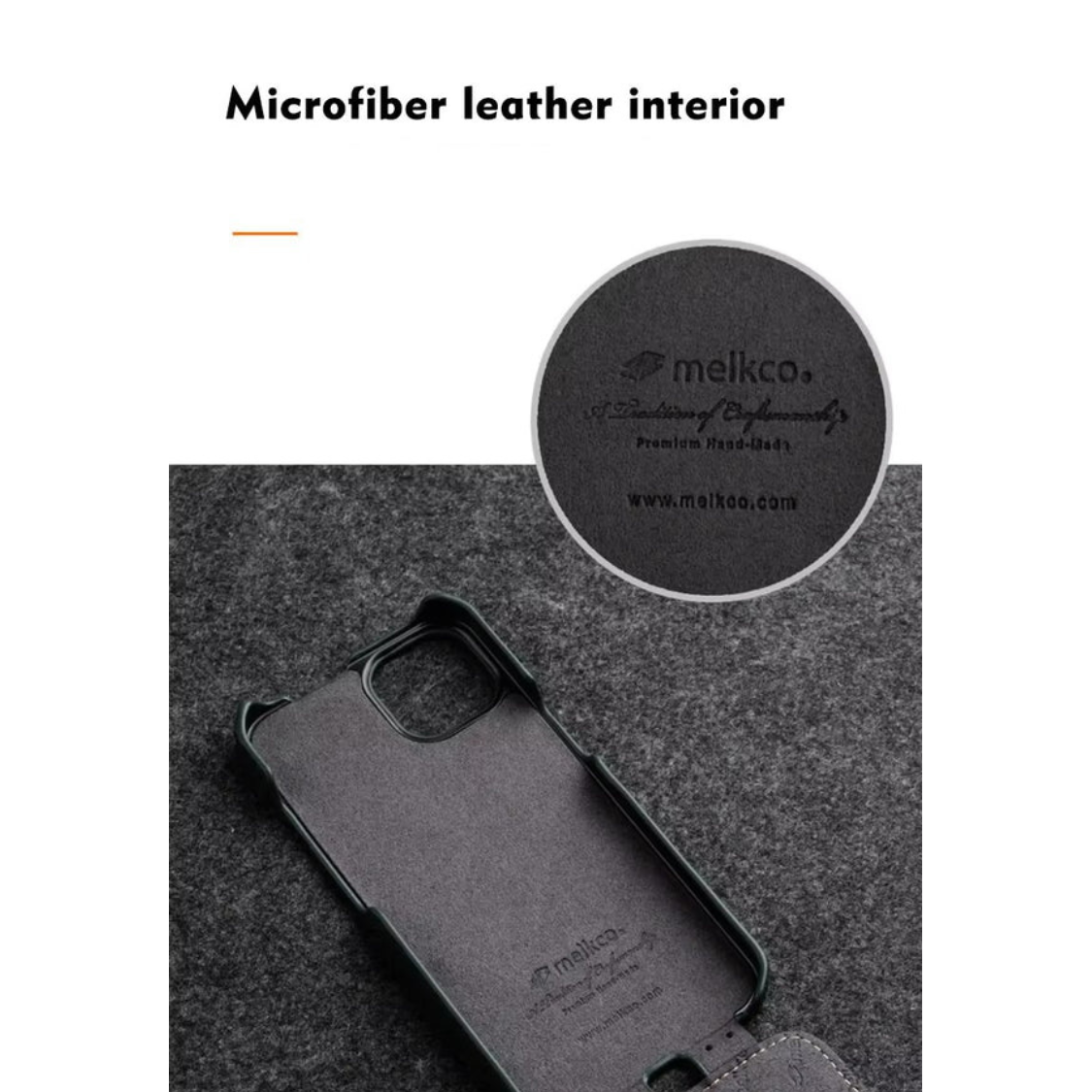 Luxury iPhone Flip Case 100% Genuine Cowhide Leather — Premium Melkco Design, Slim Protective Cover with Textured Finish, Stylish Durable Phone Protection