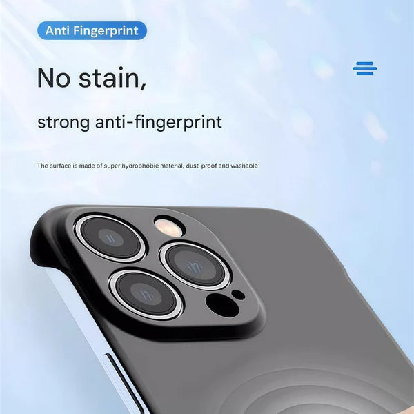 Luxury iPhone Frameless Slim Matte Case — Hard Back Cover with Shockproof Protection, Lightweight Anti-Fingerprint Scratch-Resistant Design, Transparent Minimalist Style