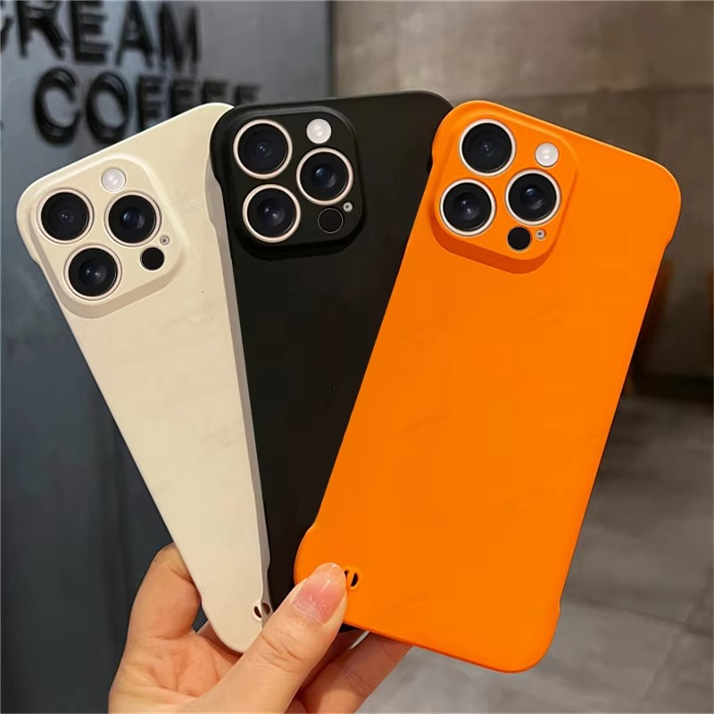 Luxury iPhone Frameless Slim Matte Case — Hard Back Cover with Shockproof Protection, Lightweight Anti-Fingerprint Scratch-Resistant Design, Transparent Minimalist Style