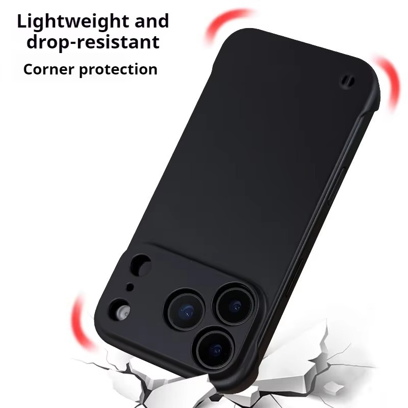Luxury iPhone Frameless Slim Matte Case — Hard Back Cover with Shockproof Protection, Lightweight Anti-Fingerprint Scratch-Resistant Design, Transparent Minimalist Style