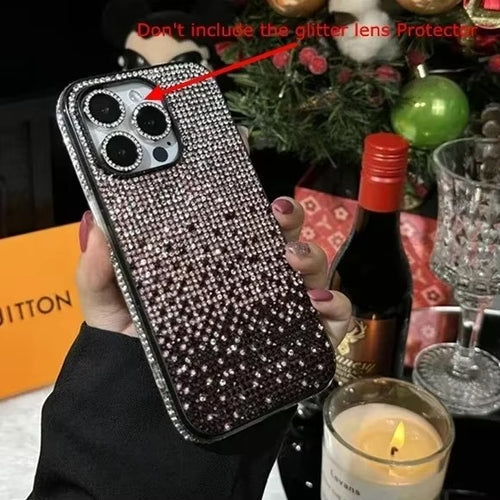 Luxury iPhone Glitter Diamond Case — Ultra-Thin Sparkling Cover, Slim Lightweight Design, Shockproof Anti-Fingerprint Scratch-Resistant Protective Finish