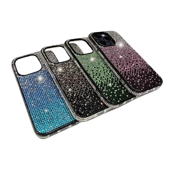 Luxury iPhone Glitter Diamond Case — Ultra-Thin Sparkling Cover, Slim Lightweight Design, Shockproof Anti-Fingerprint Scratch-Resistant Protective Finish