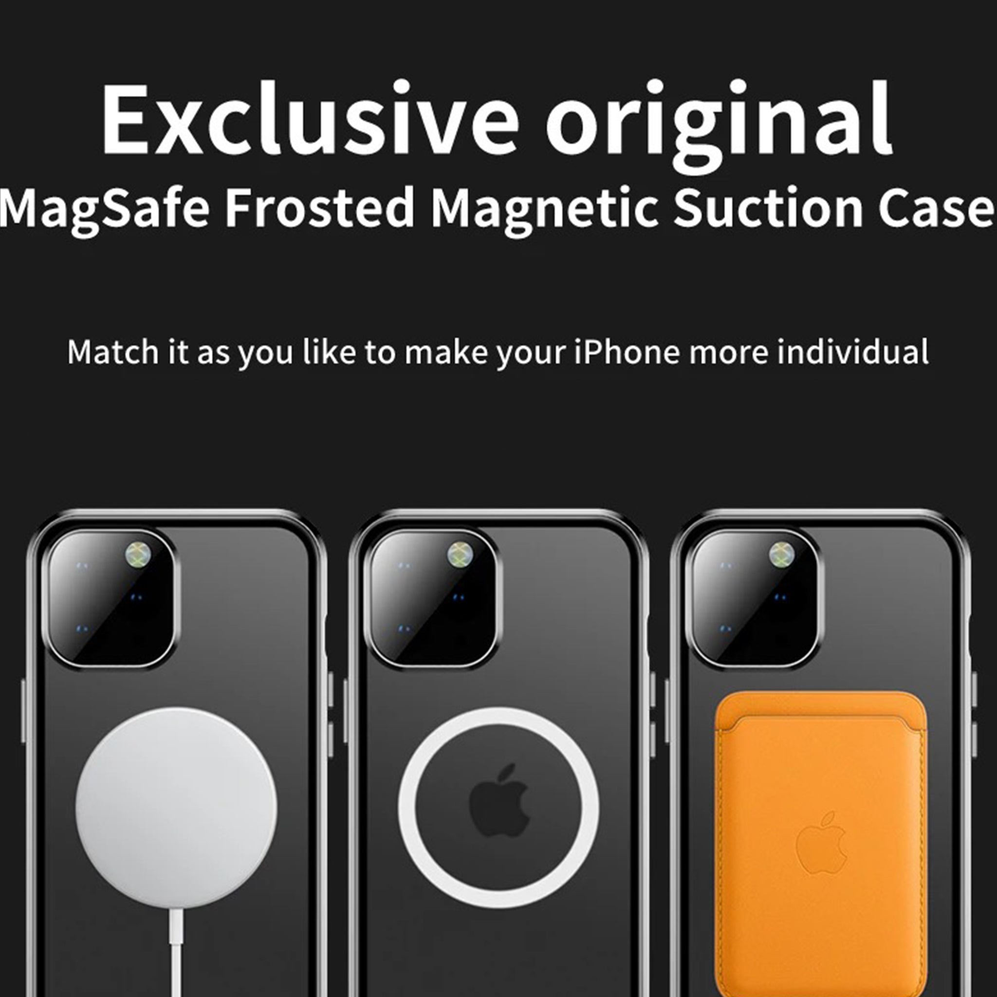 Luxury iPhone MagSafe Case Double-Sided Glass Cover — 360° Full Body HD Transparent Protection, Magnetic Metal Alloy Frame, Shockproof Anti-Fingerprint Design