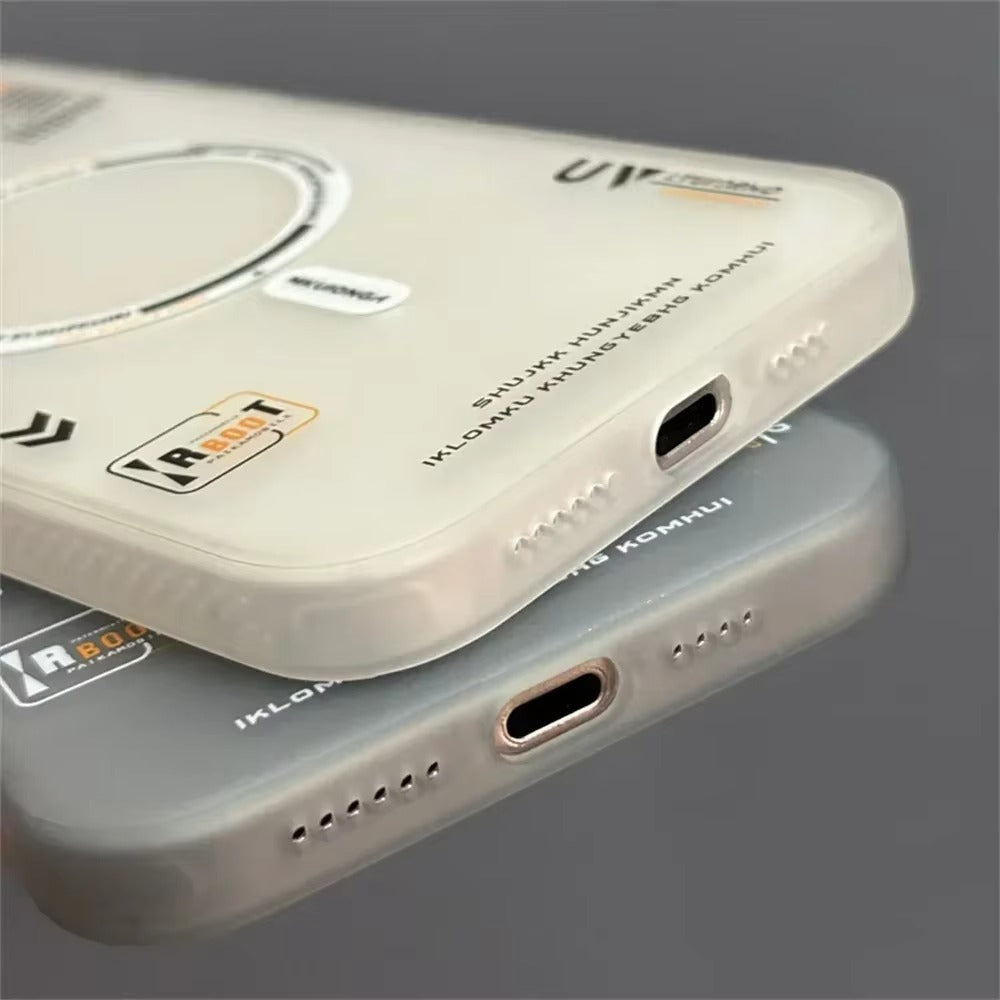 Luxury iPhone MagSafe Case Frosted Matte Cover — Magnetic Wireless Charging Compatible, Dual Layer Fall Protection, Anti-Fingerprint Scratch-Resistant Design