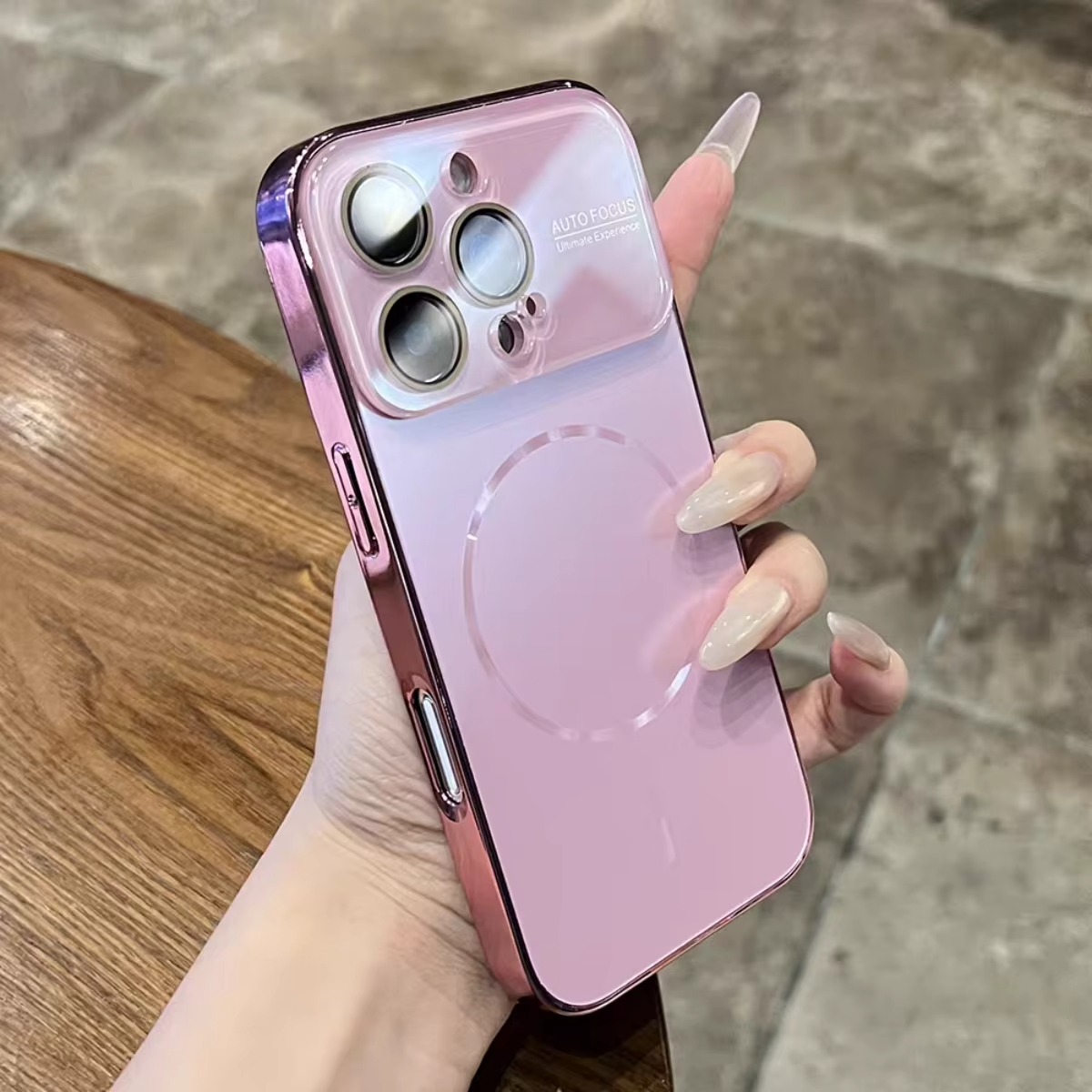 Luxury iPhone MagSafe Case Nanometer Frosted Finish — Large Lens Glass Protection, Magnetic Wireless Charging, Slim Shockproof Anti-Fingerprint Matte Cover