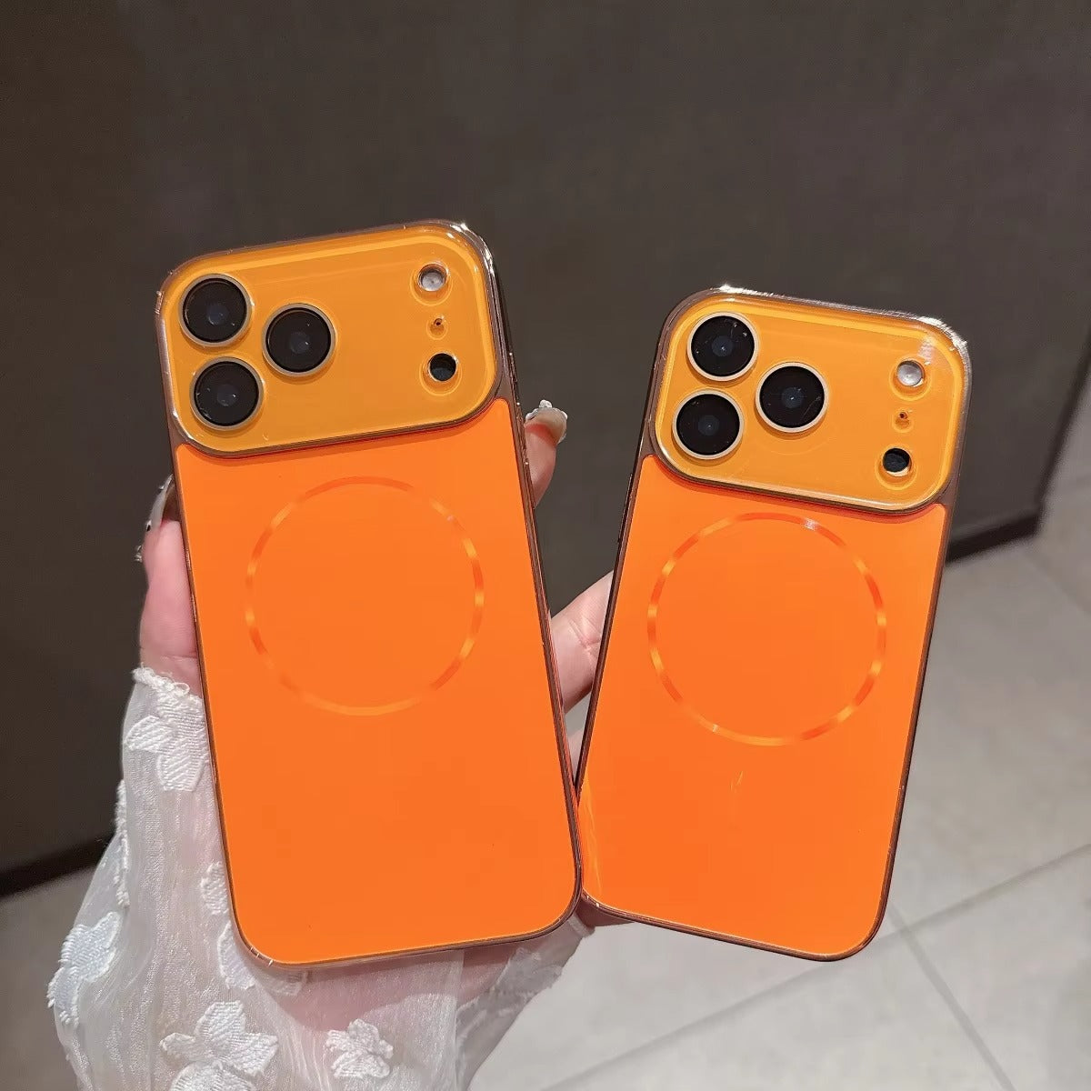 Luxury iPhone MagSafe Case Nanometer Frosted Finish — Large Lens Glass Protection, Magnetic Wireless Charging, Slim Shockproof Anti-Fingerprint Matte Cover