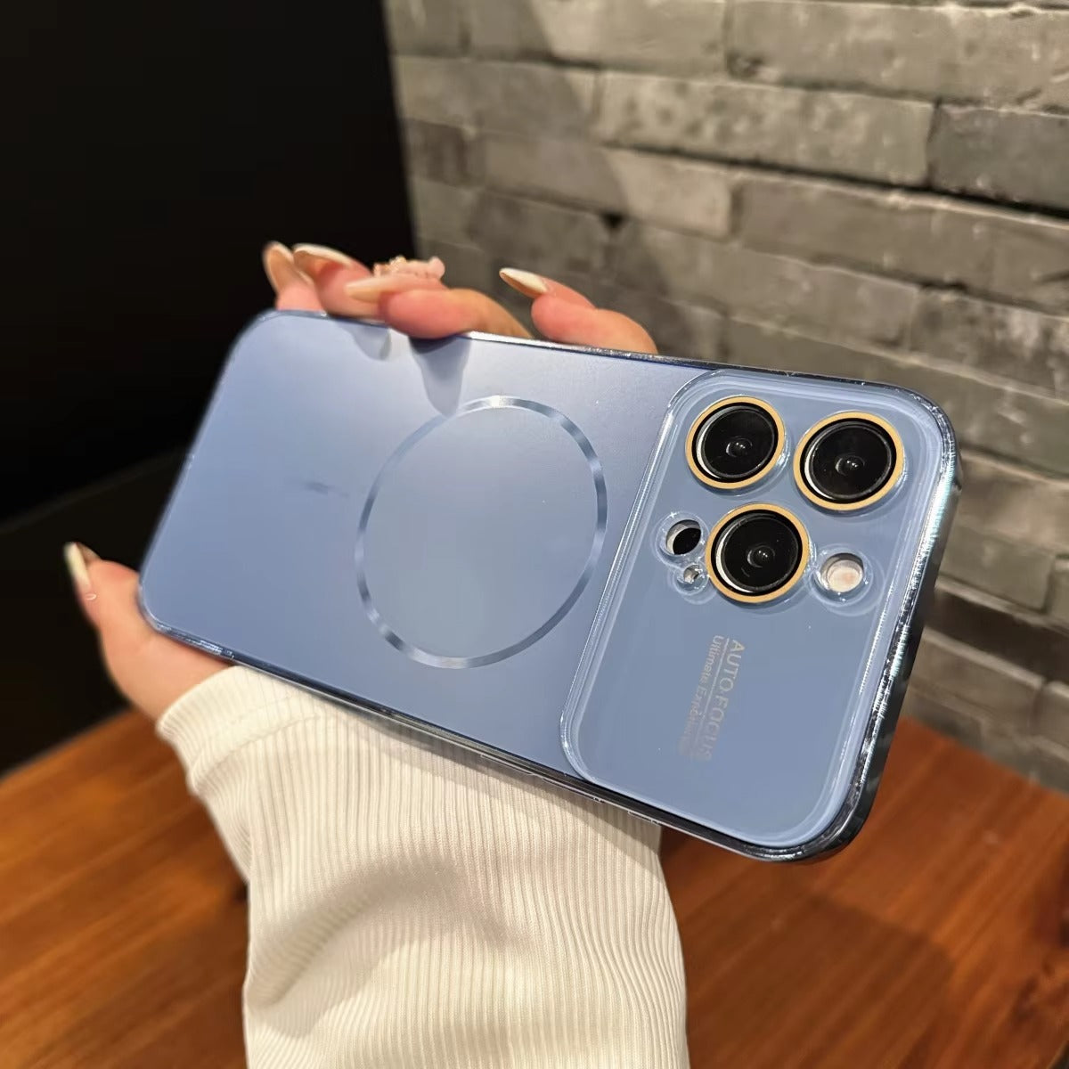 Luxury iPhone MagSafe Case Nanometer Frosted Finish — Large Lens Glass Protection, Magnetic Wireless Charging, Slim Shockproof Anti-Fingerprint Matte Cover