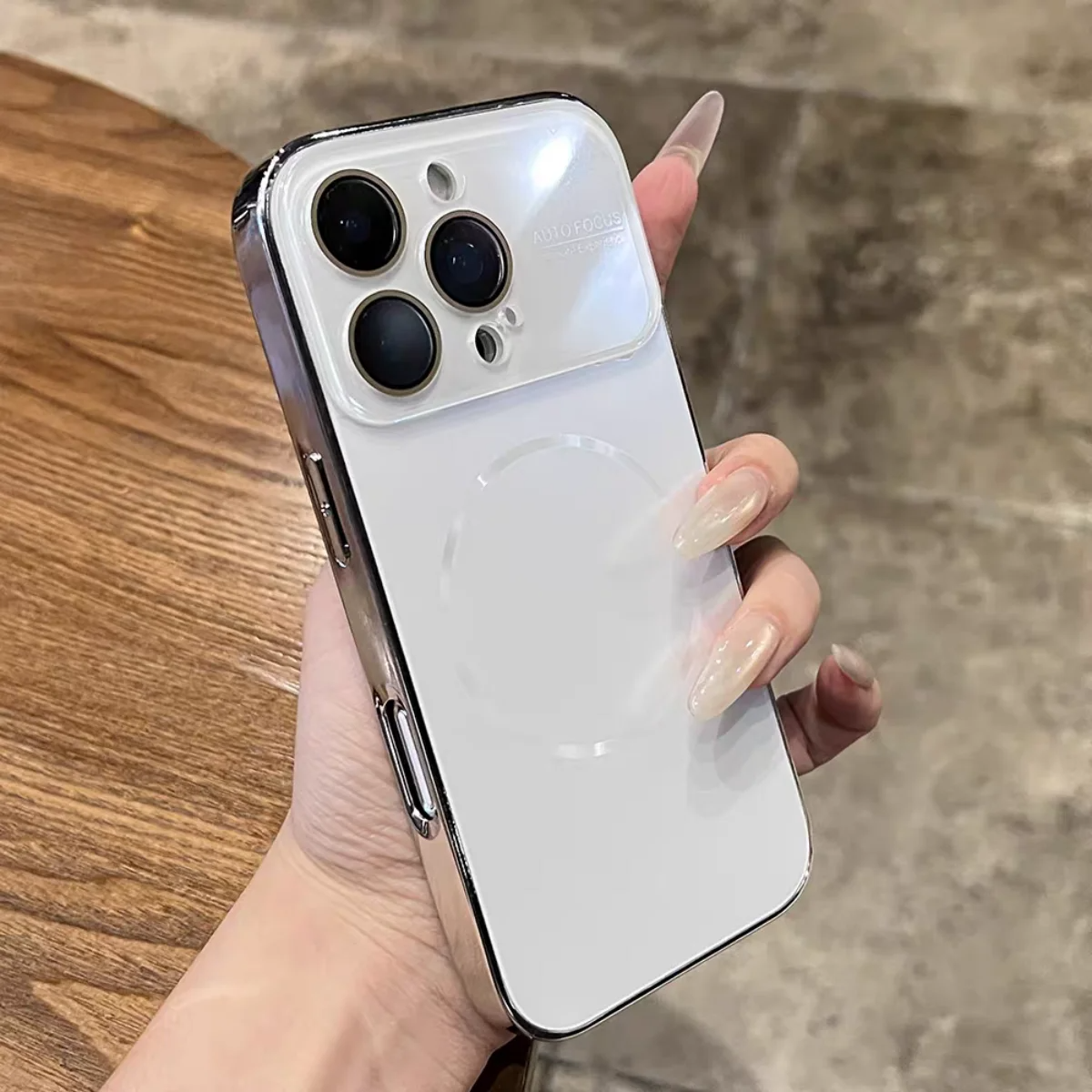 Luxury iPhone MagSafe Case Nanometer Frosted Finish — Large Lens Glass Protection, Magnetic Wireless Charging, Slim Shockproof Anti-Fingerprint Matte Cover