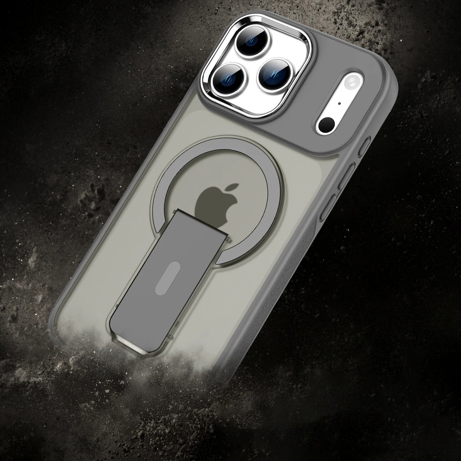 Luxury iPhone MagSafe Case with Fold Stand — Magnetic Kickstand Holder, Slim Shockproof Bumper Protection, Wireless Charging Compatible Design