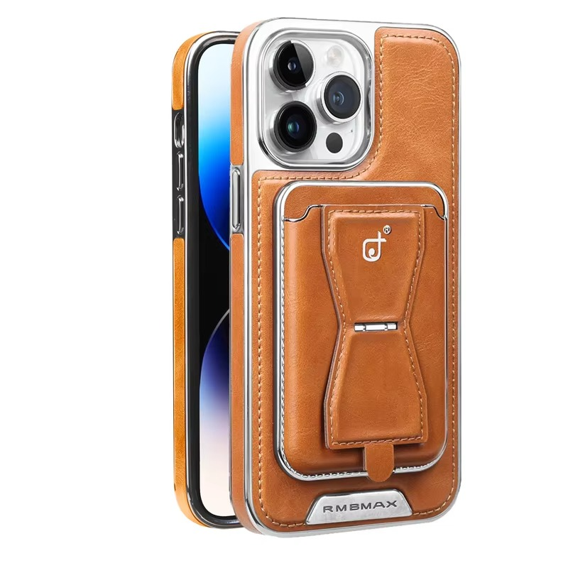 Luxury iPhone MagSafe Leather Wallet Case — Strong Magnetic Card Holder Cover with Kickstand, Shockproof Protection, Anti-Fingerprint Scratch-Resistant Design