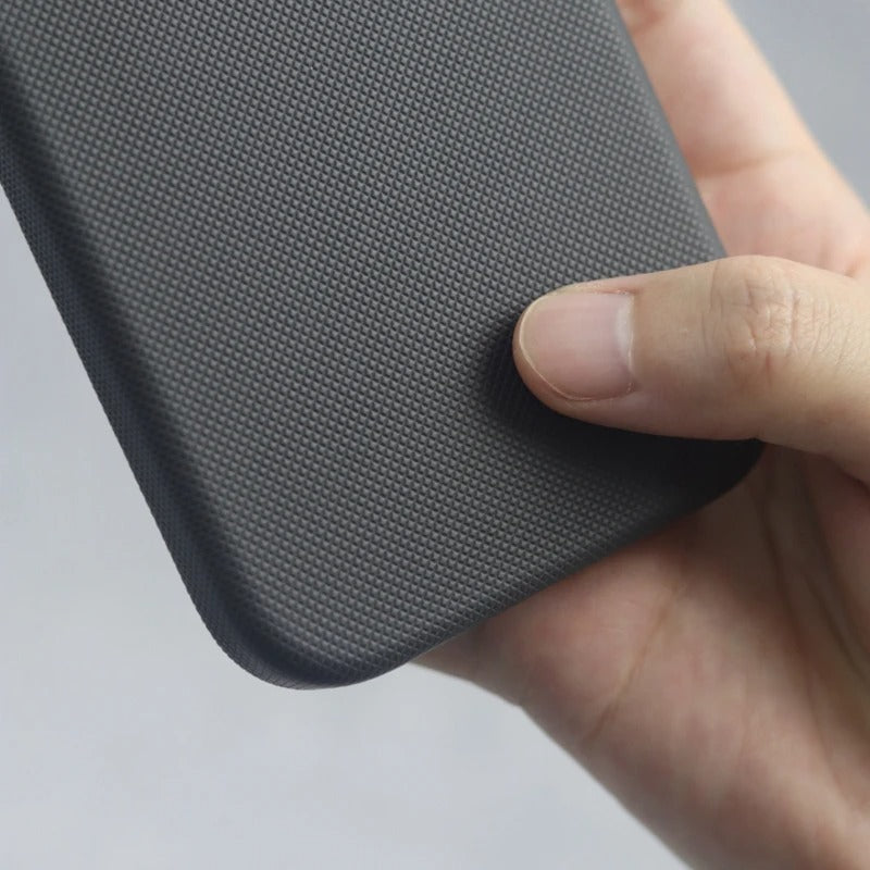 Luxury iPhone MagSafe Leather Case — Trendy Diamond Relief Hard PC Cover with Alloy Lens Protection, Wireless Charging, Shockproof Anti-Fingerprint Design