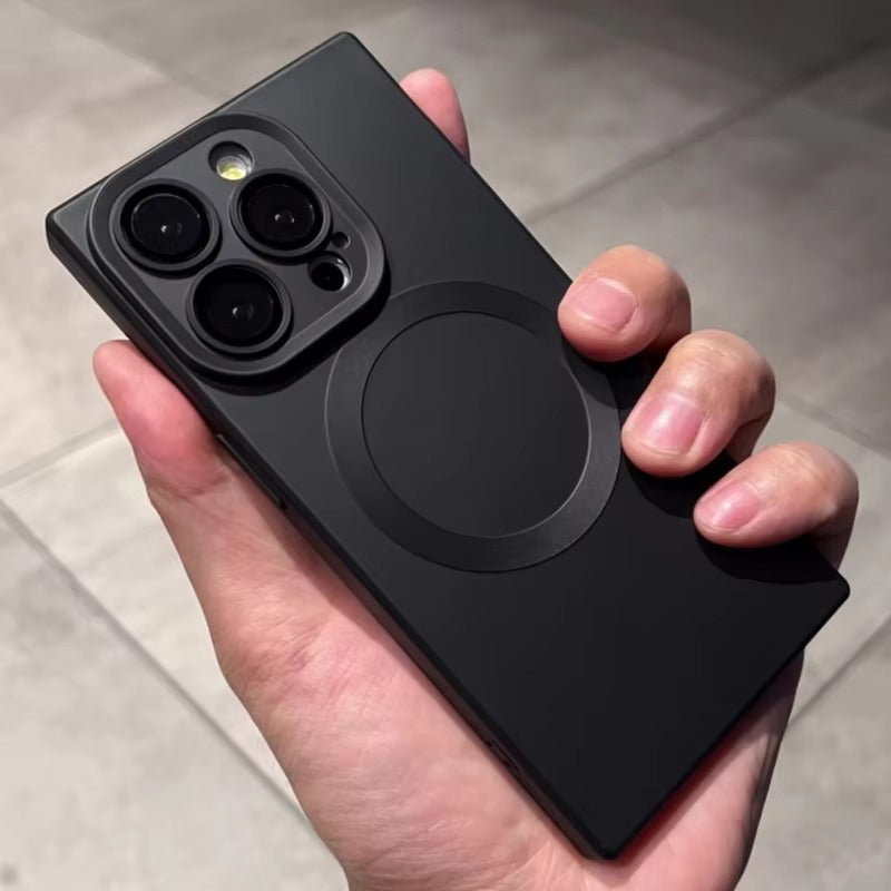 Luxury iPhone MagSafe Matte Case — Soft Silicone Frame Bumper Cover, Slim Shockproof Protection with Anti-Fingerprint Scratch-Resistant Finish