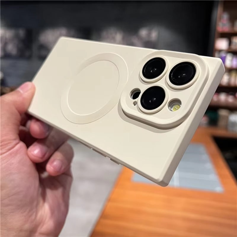 Luxury iPhone MagSafe Matte Case — Soft Silicone Frame Bumper Cover, Slim Shockproof Protection with Anti-Fingerprint Scratch-Resistant Finish