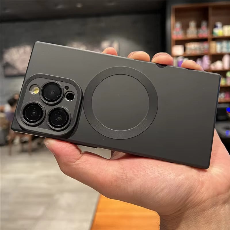 Luxury iPhone MagSafe Matte Case — Soft Silicone Frame Bumper Cover, Slim Shockproof Protection with Anti-Fingerprint Scratch-Resistant Finish