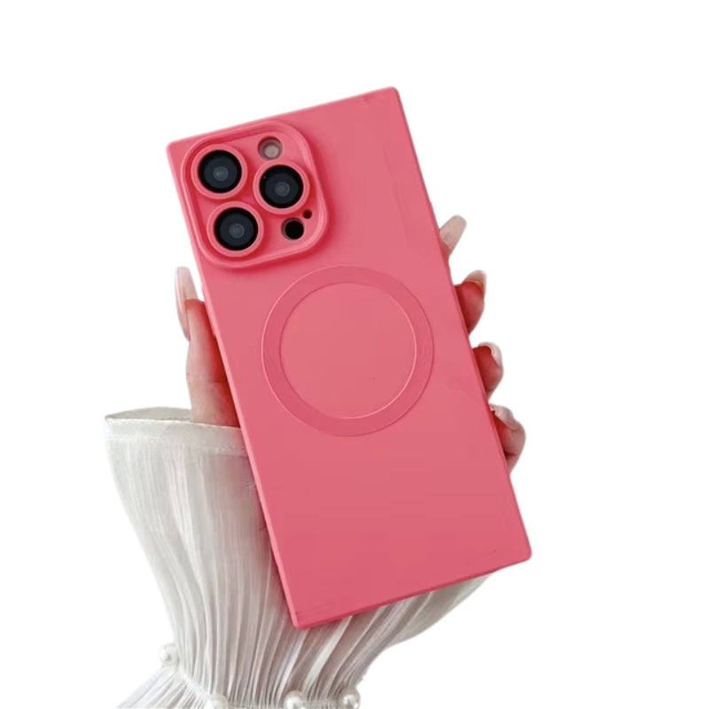 Luxury iPhone MagSafe Matte Case — Soft Silicone Frame Bumper Cover, Slim Shockproof Protection with Anti-Fingerprint Scratch-Resistant Finish