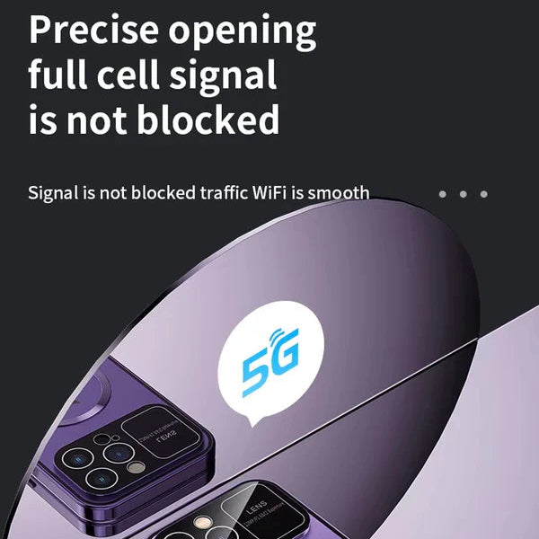 Luxury iPhone Magnetic Metal Case with Large Window Lens Protection — Aluminum Frame, Tempered Glass Screen Protector, Shockproof Slim Scratch-Resistant Cover