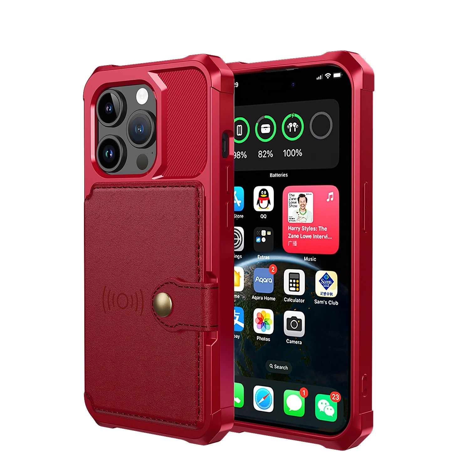 Luxury iPhone Magnetic Wallet Leather Case — Card Slot Holder, Flip Cover with Stand, Shockproof Anti-Drop Protection, Slim Dustproof Anti-Fingerprint Design
