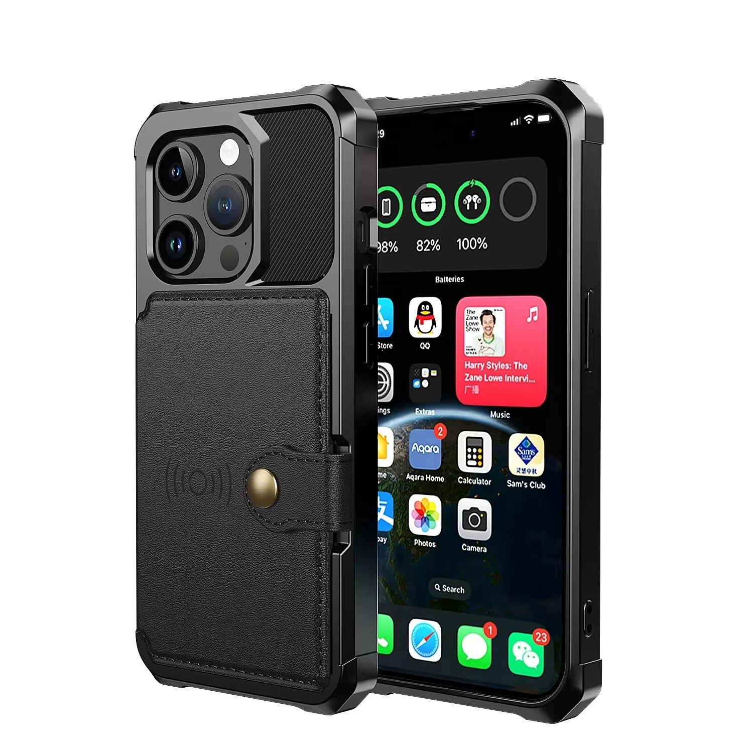 Luxury iPhone Magnetic Wallet Leather Case — Card Slot Holder, Flip Cover with Stand, Shockproof Anti-Drop Protection, Slim Dustproof Anti-Fingerprint Design