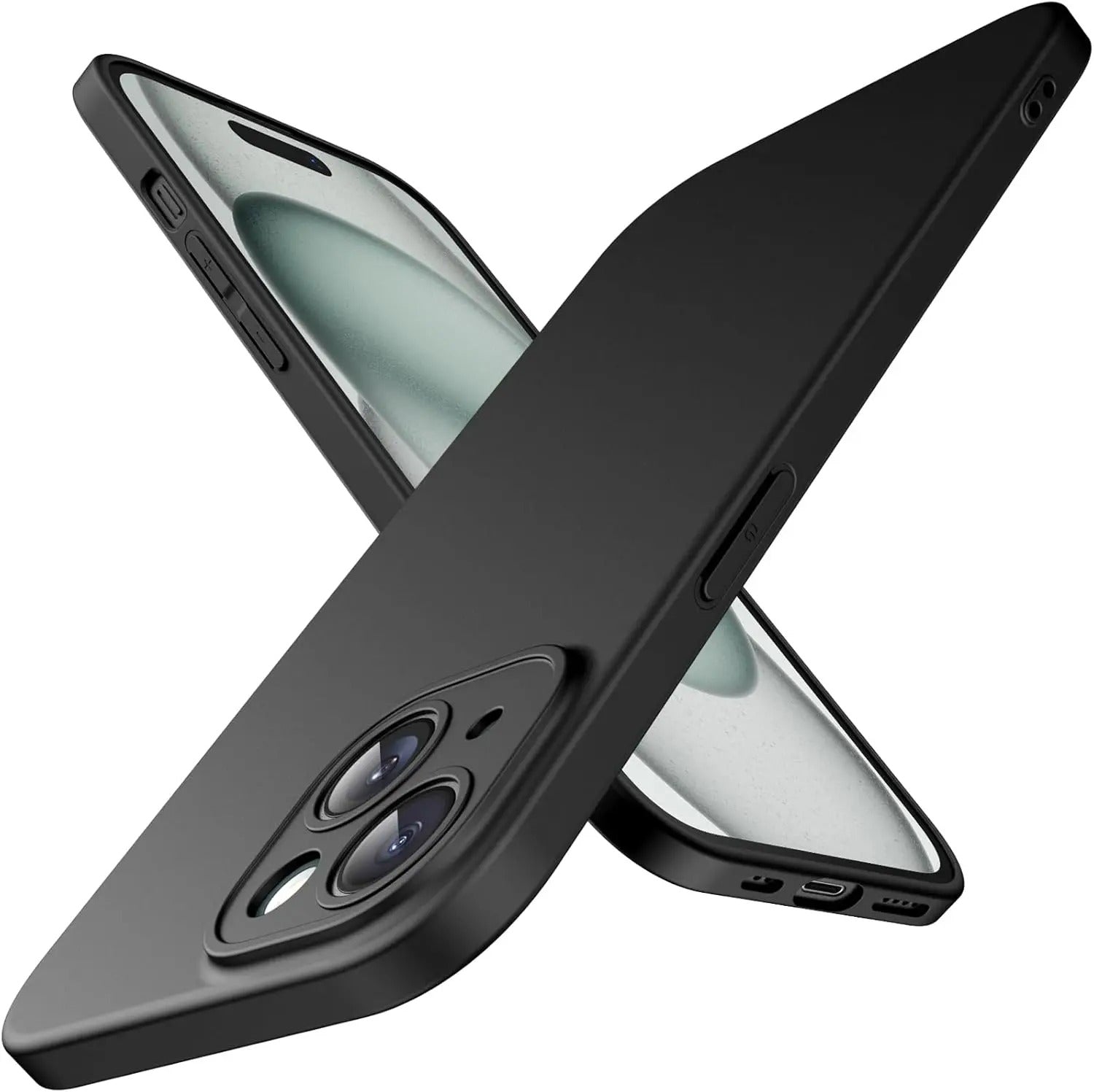 Luxury iPhone Matte Hard PC Case — Ultra-Thin Solid Color Back Cover, Slim Shockproof Design, Anti-Fingerprint Scratch-Resistant Non-Slip Finish