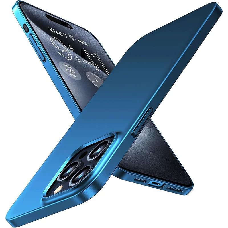 Luxury iPhone Matte Hard PC Case — Ultra-Thin Solid Color Back Cover, Slim Shockproof Design, Anti-Fingerprint Scratch-Resistant Non-Slip Finish