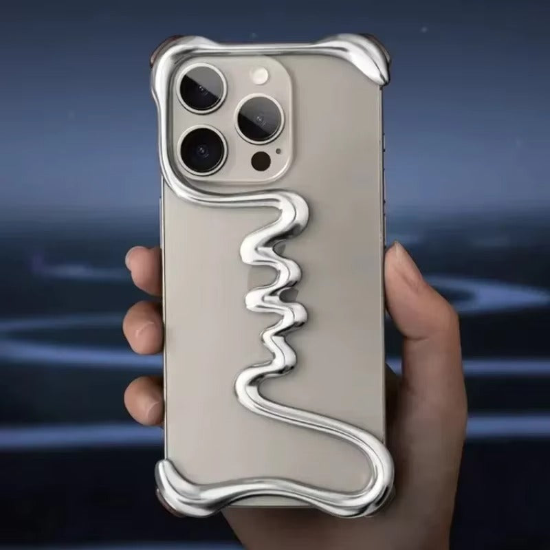 Luxury iPhone Metal Bumper Case — Aluminum Alloy Frameless Heat-Dissipation Frame, Lightweight Shockproof Anti-Slip Protective Cover