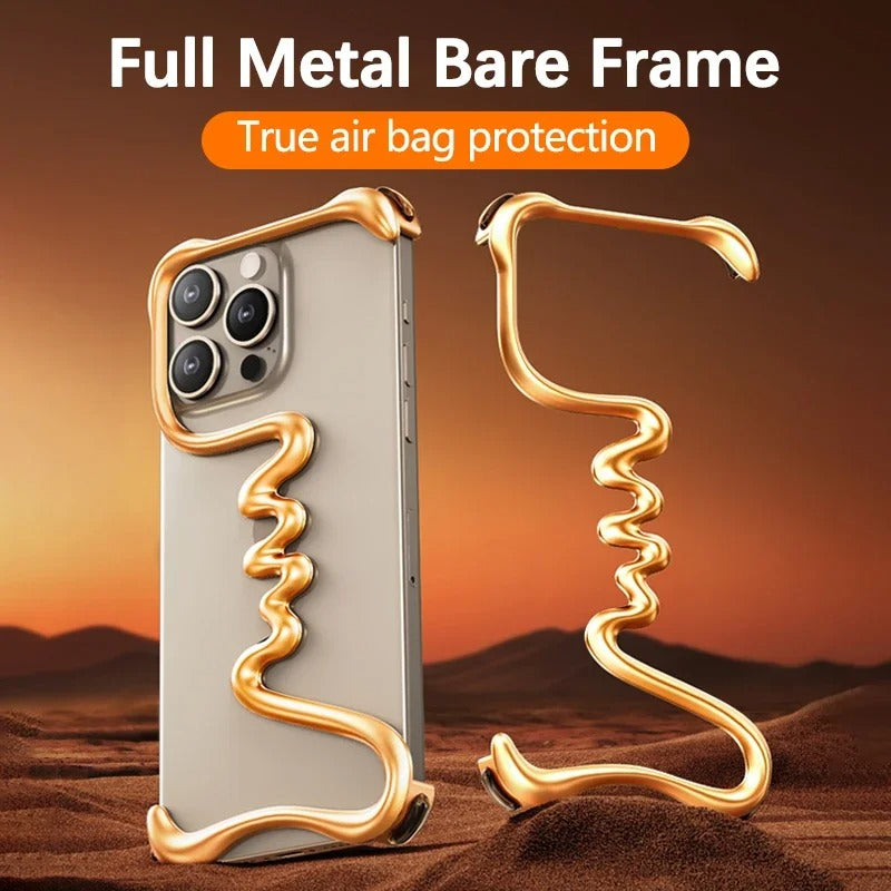 Luxury iPhone Metal Bumper Case — Aluminum Alloy Frameless Heat-Dissipation Frame, Lightweight Shockproof Anti-Slip Protective Cover