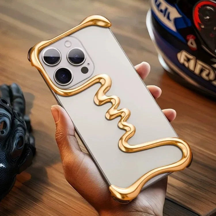 Luxury iPhone Metal Bumper Case — Aluminum Alloy Frameless Heat-Dissipation Frame, Lightweight Shockproof Anti-Slip Protective Cover