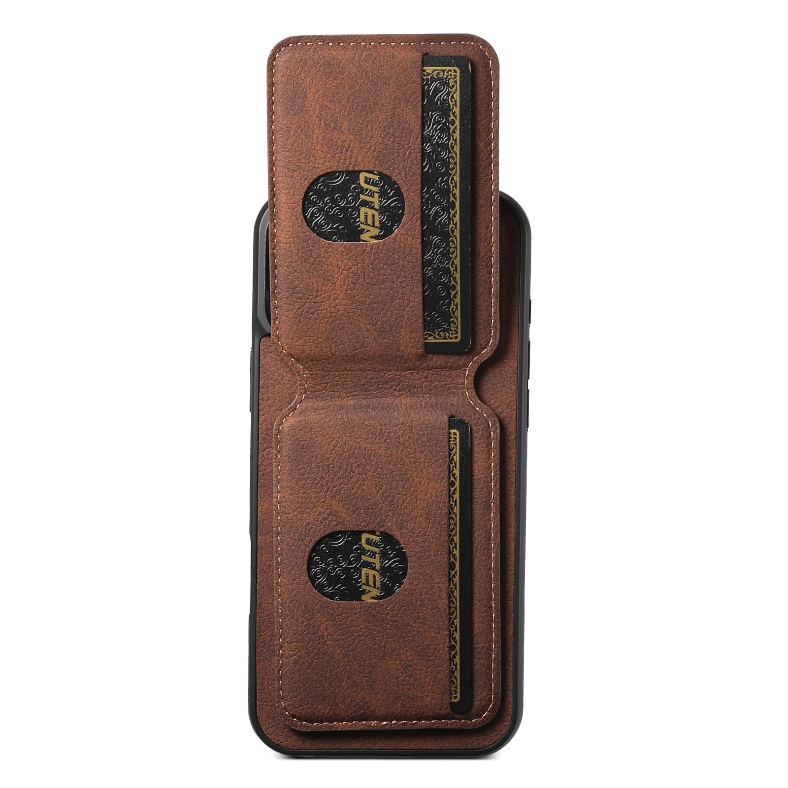 Luxury iPhone PU Leather Wallet Case with Card Holder — Magnetic Stand Cover, Shockproof Protection, Non-Slip Design, Stylish Pocket Phone Cover