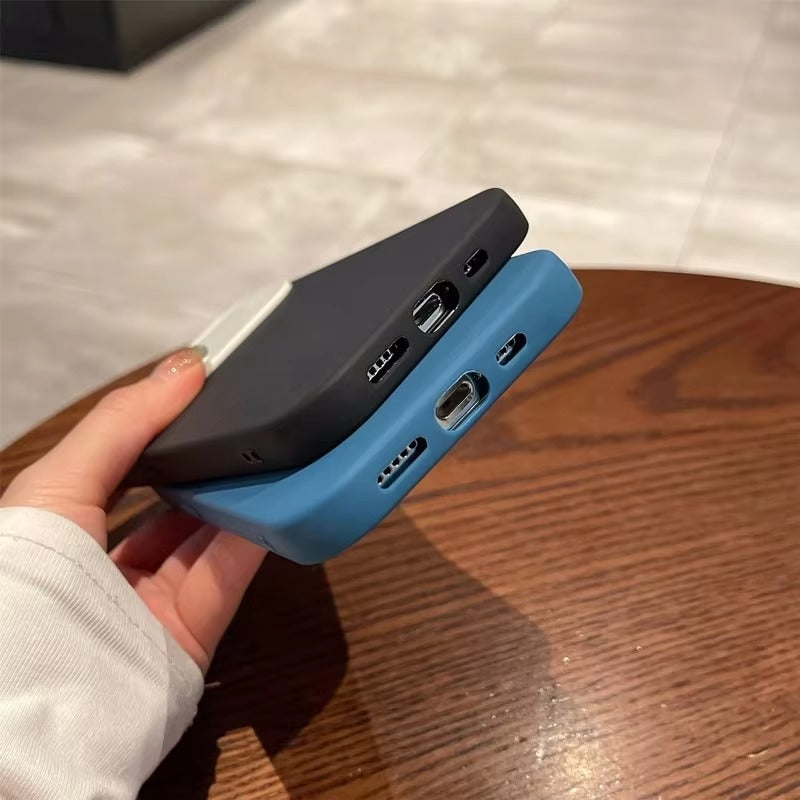 Luxury iPhone Silicone Candy Case — Soft Shockproof Full Coverage Design, Camera Protection, Matte Anti-Fingerprint Scratch-Resistant Non-Slip Finish