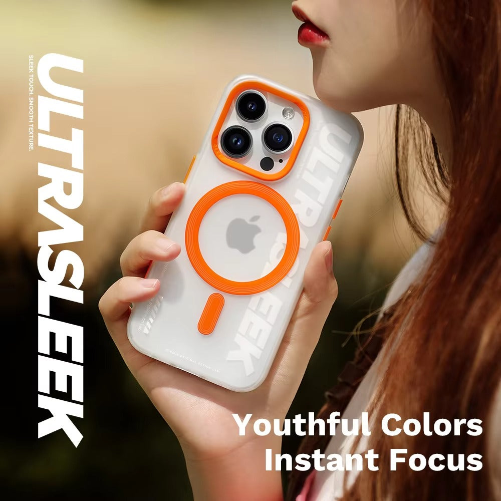 Luxury iPhone Transparent MagSafe Case — ROCK Shockproof Magnetic Cover, Wireless Charging Compatible, Clear Anti-Fingerprint Scratch-Resistant Design