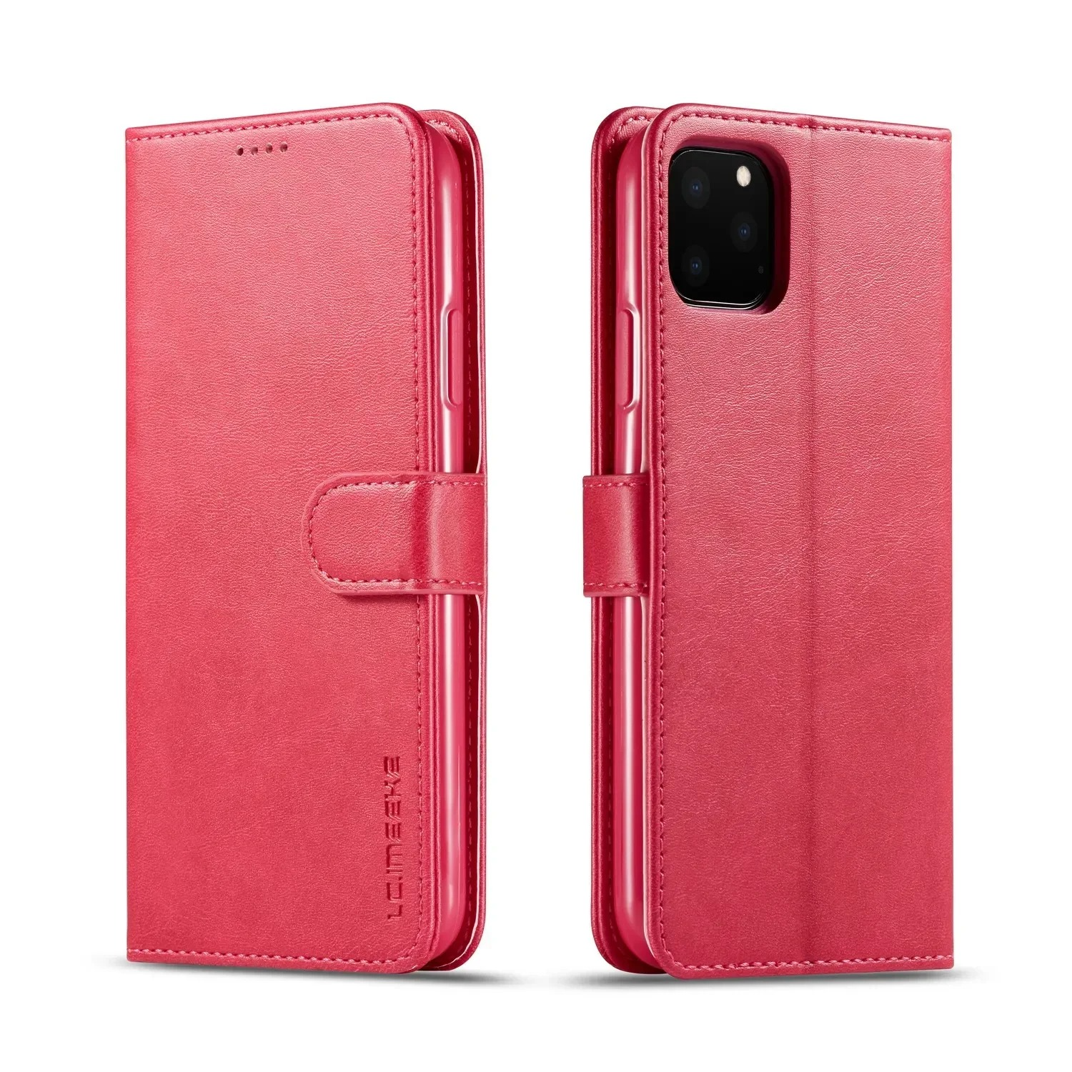 Luxury iPhone Wallet Case PU Leather Folding Cover — Card Holder Slot, Kickstand Function, Full Access to Ports, Shockproof Drop Protection