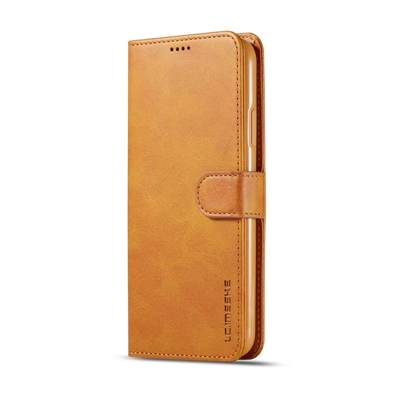 Luxury iPhone Wallet Case PU Leather Folding Cover — Card Holder Slot, Kickstand Function, Full Access to Ports, Shockproof Drop Protection