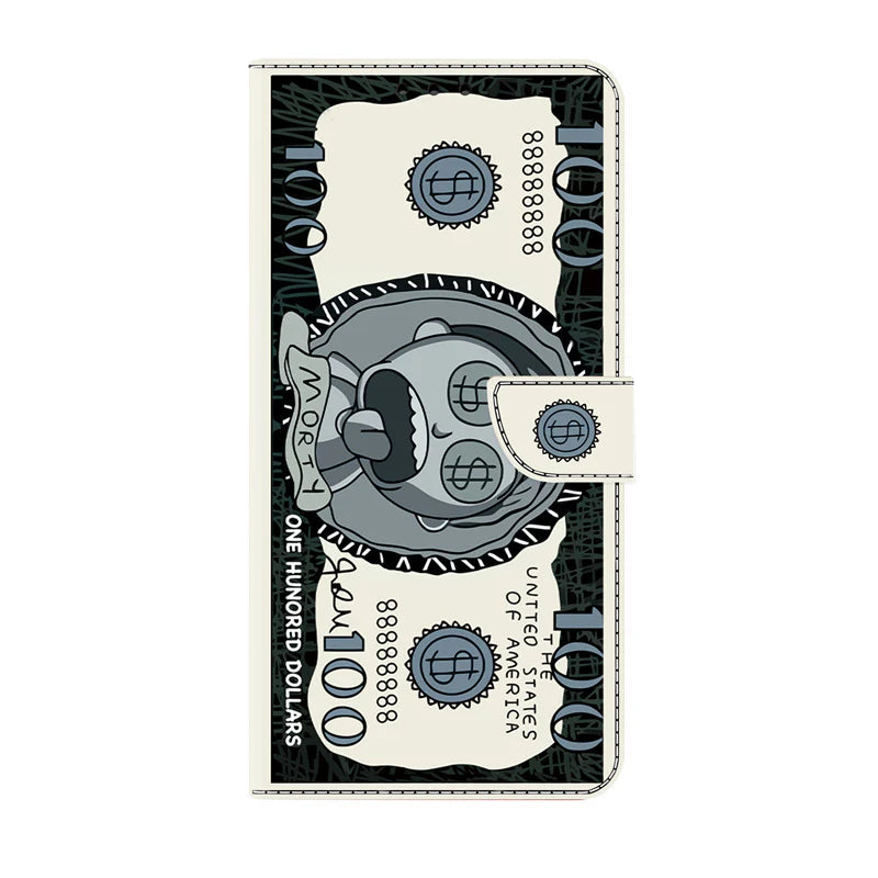 Premium 3D Leather Flip Wallet Case - PU Leather Flip Cover with Card Slots, Anti-Fingerprint & Scratch-Resistant Design