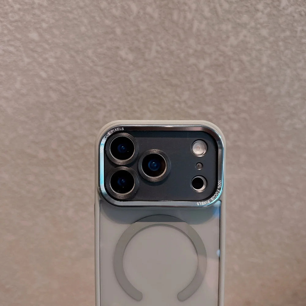 Premium Clear Magnetic iPhone Case MagSafe Compatible Shockproof Anti-Fingerprint Cover with Wireless Charging Support and Slim Grip Design