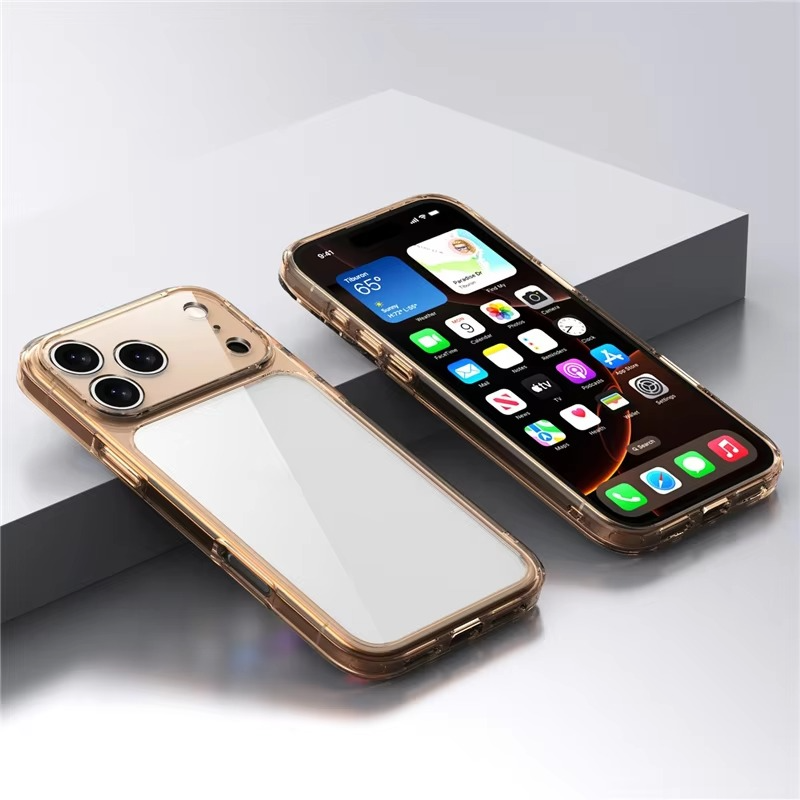 Premium Clear Shockproof Case — Full Camera Lens Protection, Anti-Fingerprint Transparent PC + TPU Cover, Non-Slip Waterproof Full Coverage Design