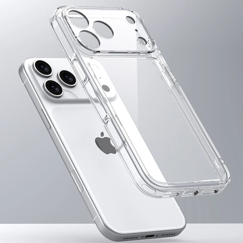 Premium Clear Shockproof Case — Full Camera Lens Protection, Anti-Fingerprint Transparent PC + TPU Cover, Non-Slip Waterproof Full Coverage Design