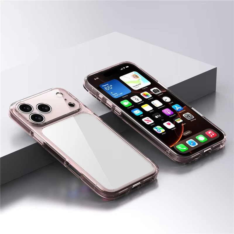 Premium Clear Shockproof Case — Full Camera Lens Protection, Anti-Fingerprint Transparent PC + TPU Cover, Non-Slip Waterproof Full Coverage Design