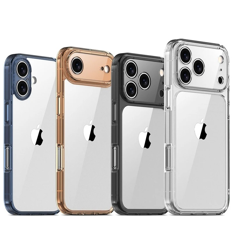 Premium Clear Shockproof Case — Full Camera Lens Protection, Anti-Fingerprint Transparent PC + TPU Cover, Non-Slip Waterproof Full Coverage Design