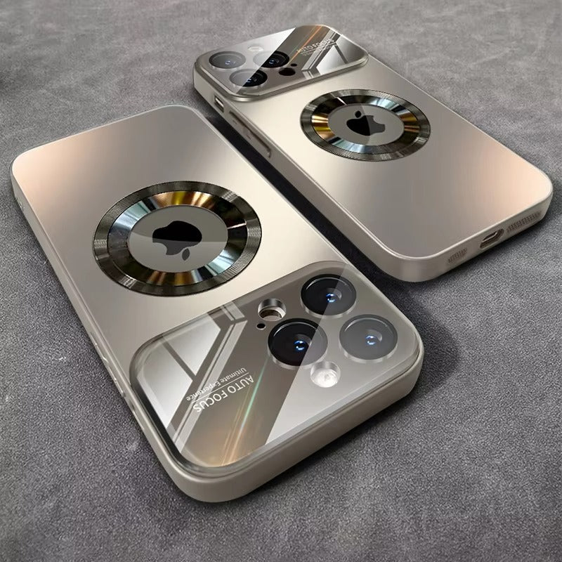Premium MagSafe Compatible Shockproof iPhone Case with Glass Camera Lens Protection, Magnetic Wireless Charging, Slim Anti-Fingerprint Cover