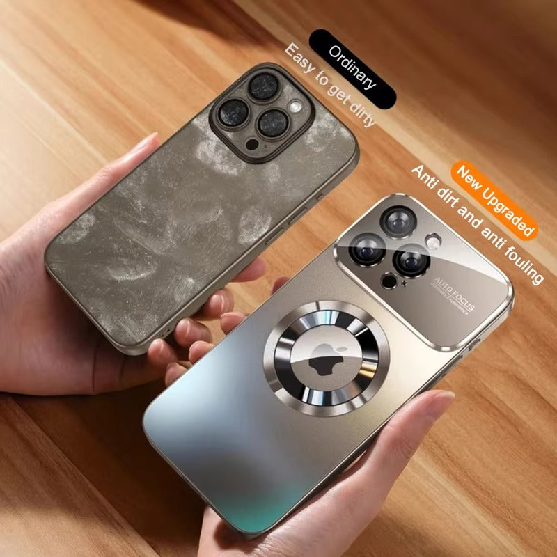Premium MagSafe Compatible Shockproof iPhone Case with Glass Camera Lens Protection, Magnetic Wireless Charging, Slim Anti-Fingerprint Cover